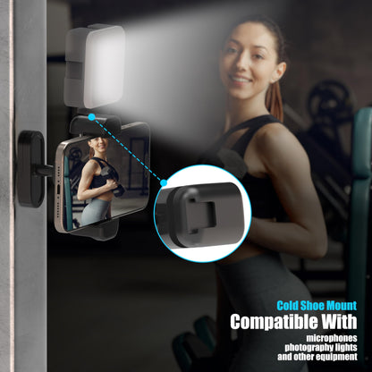 Magnetic Phone Holder for Gym Golf Cart Powerful Magnetic Base Works on Any Metal Surface Ideal for Workout Recording 360° Rotatable Gym Magnet Phone Mount Cradles Compatible with 4-7" Phones