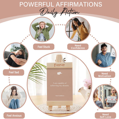 WDphouly Affirmation Cards for Women, 120 Positive Affirmation Cards (6 Themes), Daily Affirmations for Inspiration, Mindfulness & Self Care, Uplifting Gift for Women