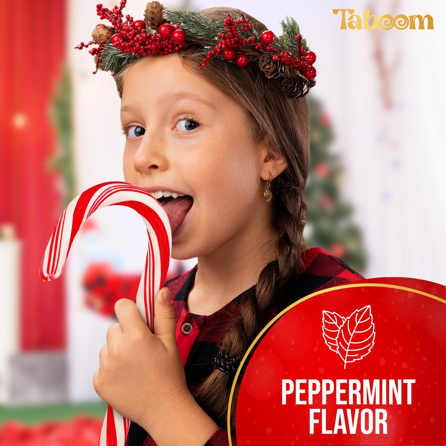 Giant Candy Cane Sticks 2 Pack Gift box - 10 Inch Individually Wrapped Dye-Free Christmas Candy Peppermint Flavor For Stocking Fillers, Holiday Party Favor, Gift Decorations