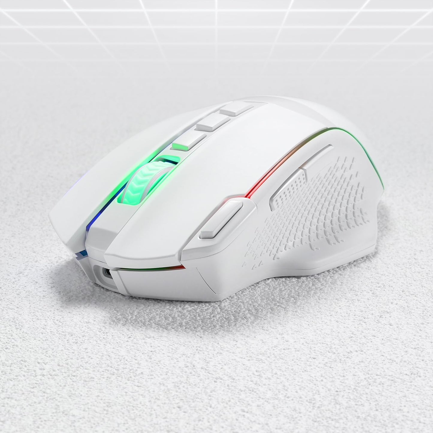 Redragon M810 Pro Wireless Gaming Mouse, 10000 DPI Wired/Wireless Gamer Mouse w/Rapid Fire Key, 8 Macro Buttons, 45-Hour Reliable Power Capacity and RGB Backlit for PC/Mac/Laptop