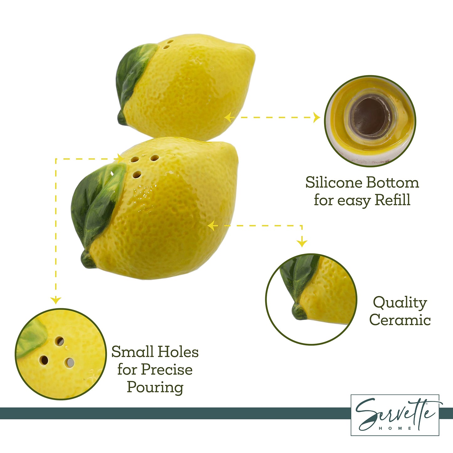 Servette Home Lemon Salt and Pepper Shakers