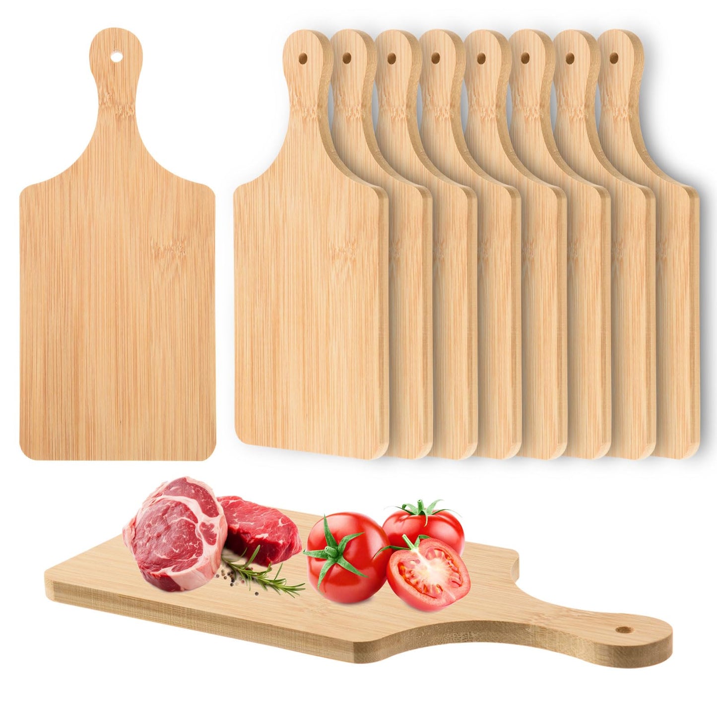 36 Pcs Thicken Bamboo Cutting Board Bulk 11x5 Inch Personalized Wood Chopping Board Customized Laser Engraving Serving Charcuterie Boards for Wedding Mother's Day Housewarming Present,0.39" Thick