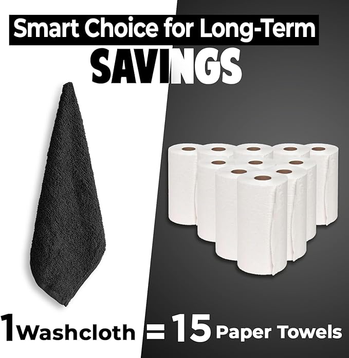 DAN RIVER 12 Pack Wash Cloths for Showering