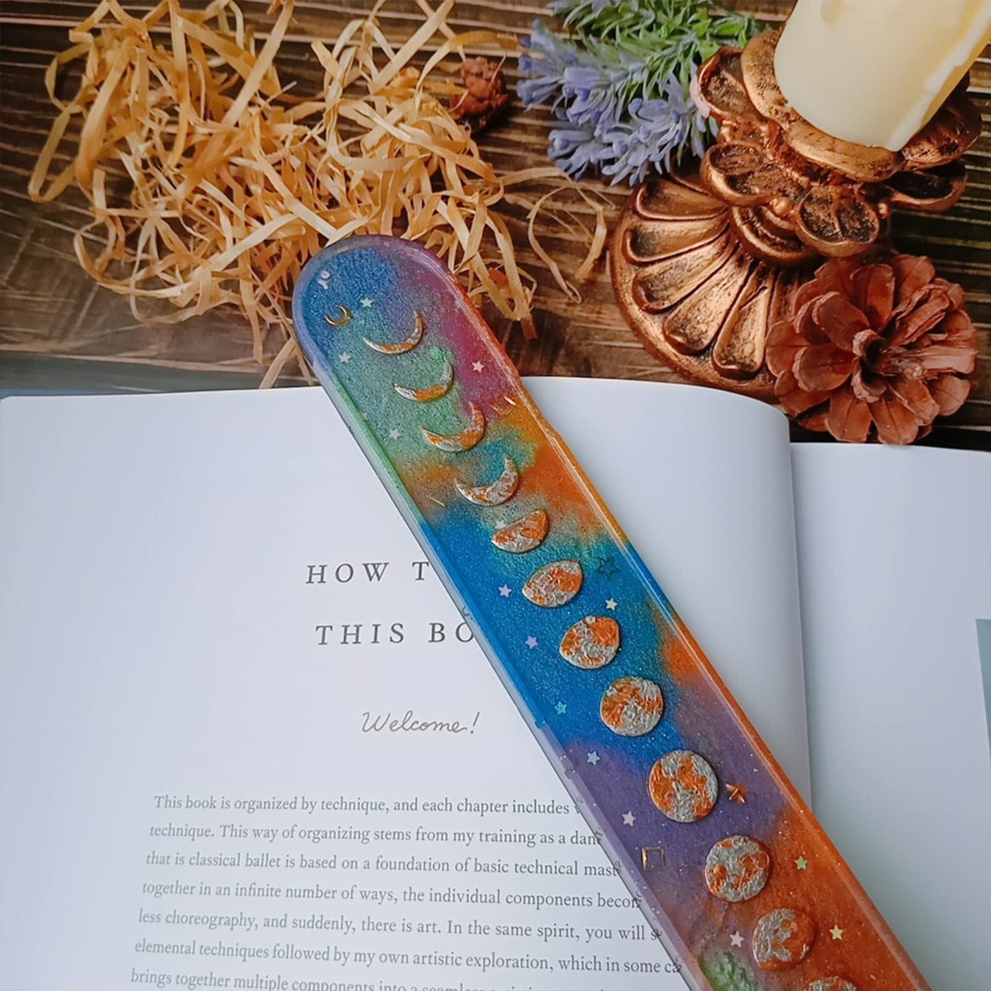 Moon Phase Incense Holder Epoxy Resin Silicone Molds Set Triple Goddess Candle Tray, Ash Catcher, Storage Box 5-Count Around 10inch Long