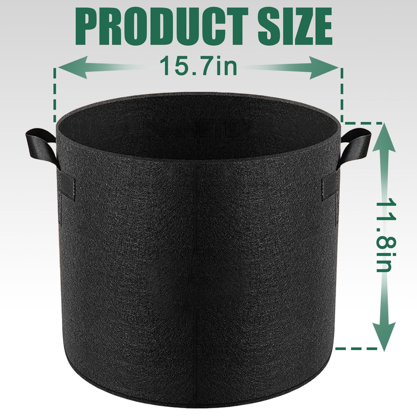 COZYDIG 5 Pack 10 Gallon Plant Grow Bags Thickened with Durable Handles,Heavy Duty Nonwoven Fabric Pots for Tomato,Potato,Strawberry,Vegetable,Fruits and Flowers