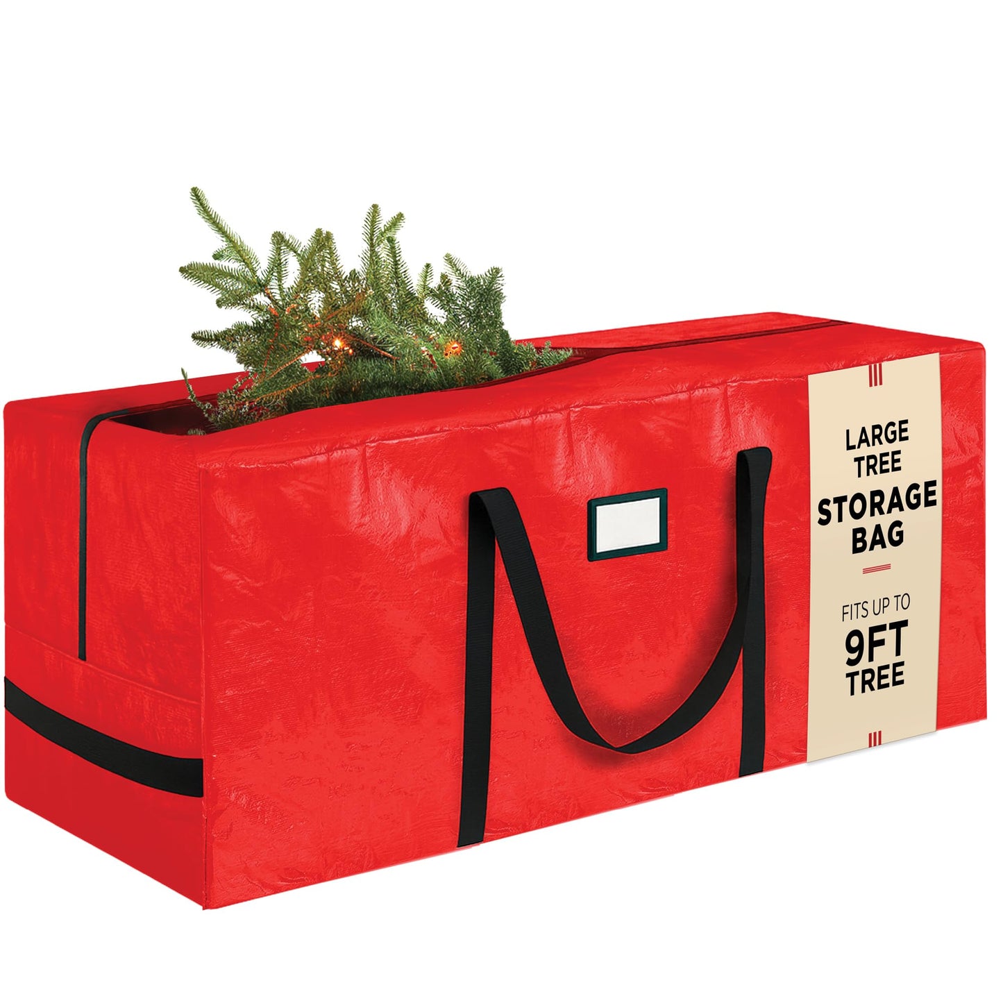 Large Christmas Tree Storage Bag – 9 Ft Artificial Christmas Tree Bag - Durable Heavy-Duty Waterproof Material with Strong Reinforced Handles, Full-Length Zipper for Easy Access, Xmas Tree Storage Box