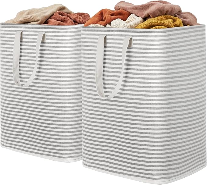 Lifewit 2 Pack Laundry Hamper Large Collapsible Laundry Baskets, Freestanding