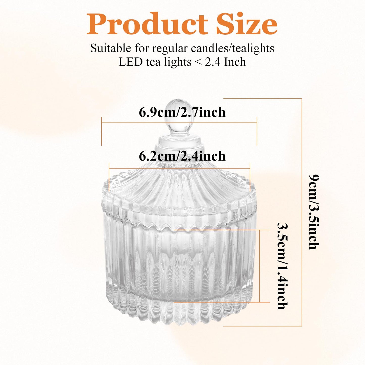 LOLYSIC 16 Pack Votive Candle Holders with Lids, Glass Tealight Candle Holders Bulk, Glass Candle Jars with Lids for Wedding, Table Centerpiece, Home Decor