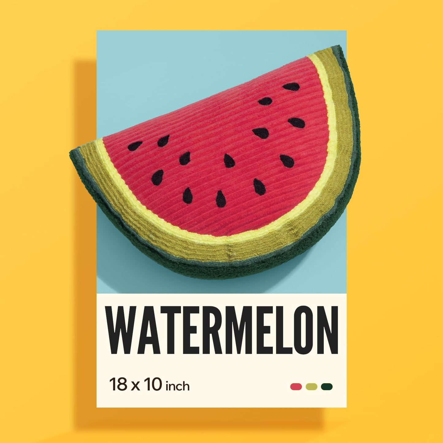 Phantoscope Papaya Shaped Throw Pillow, Fruit Themed Cushion for Couch, Bed and Chair, Pink, 10 x 15 inches