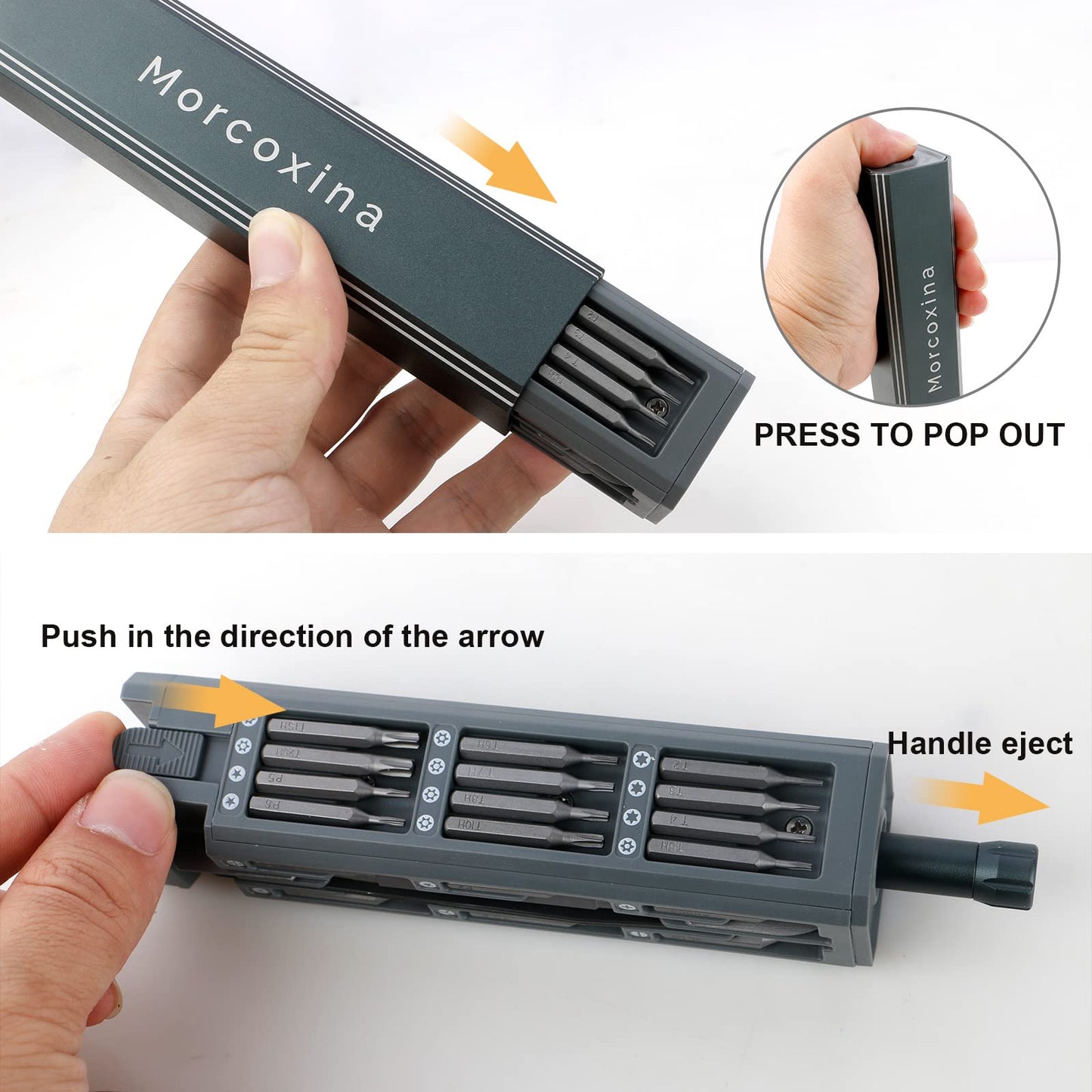 Morcoxina Precision Screwdriver Set, 46 in 1 Mini Screwdrivers, Screwdriver Bit Sets, Multifunction Precision Screwdriver Kit, Repair Tool Kit for Electronics, Computer, Eyeglass, Phone, Watch