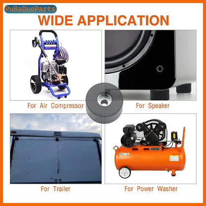 8 Pack 192310GS Anti Vibration Rubber Feet, Air Compressor Isolation Pads with Stainless Steel Nuts & Washers,for 094-0026, E106661, D091007, for Generators, Pressure Washers, Speaker Cabinets