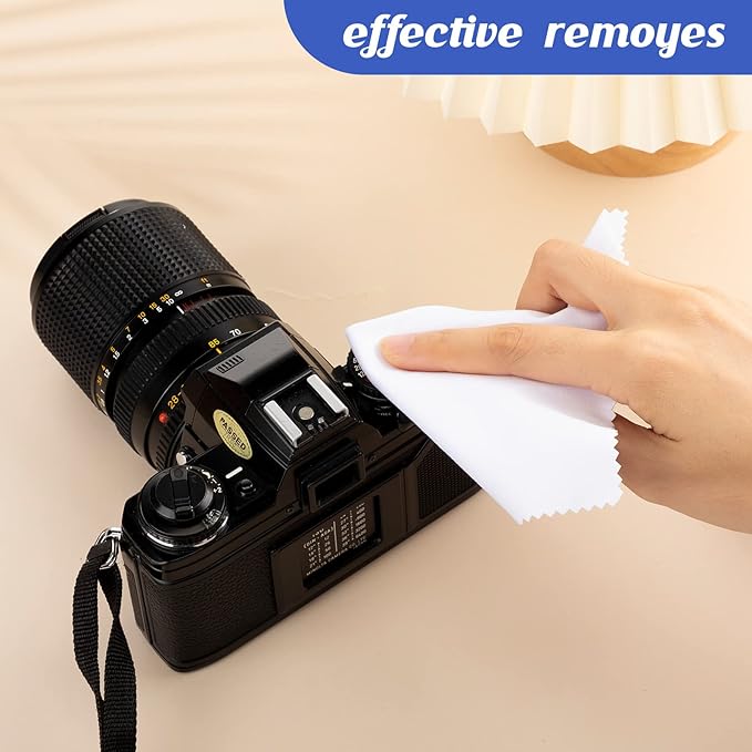 Leelosp 300 Pcs Glasses Cleaning Cloth Microfiber Glasses Wipes Assorted Colors