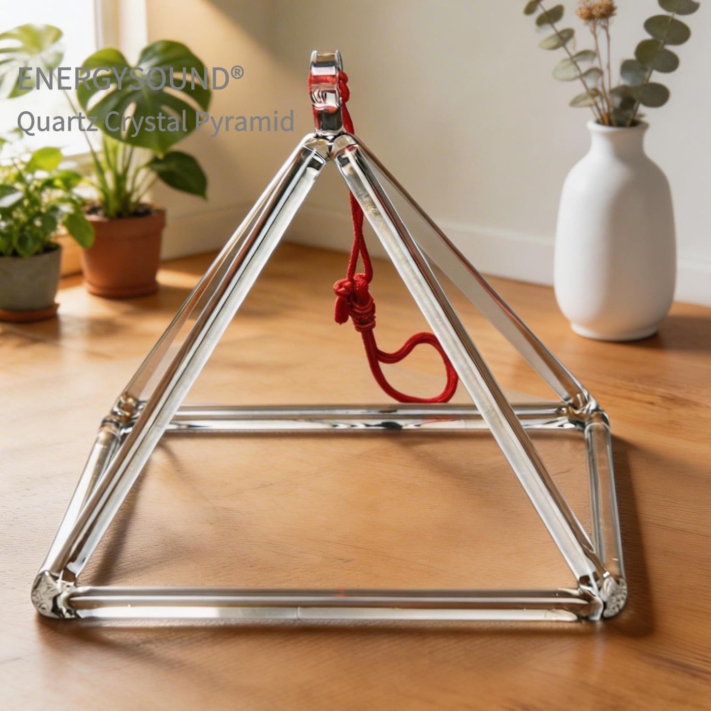 Sound Healing Quartz Clear Crystal Singing Pyramid 4 inch -Healing Musical Instrument