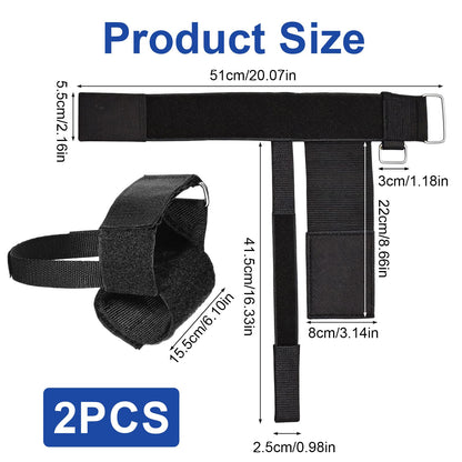 2 Pcs Dumbbell Foot Attachment, Tibialis Trainer Ankle Straps for Leg Extension Attachment, Hamstring Curl, Leg Curl and Shin Training, Home Gym Equipment for Tib Raises and Lower Body Workouts
