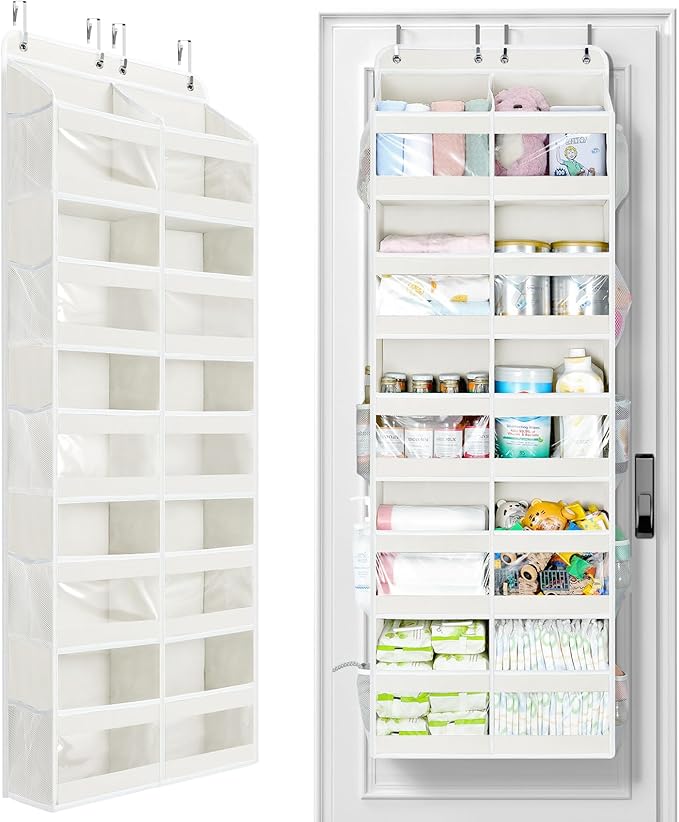 Yecaye 5-Tier Over The Door Organizer Dual-Column, 80lbs Load Extra Large Over