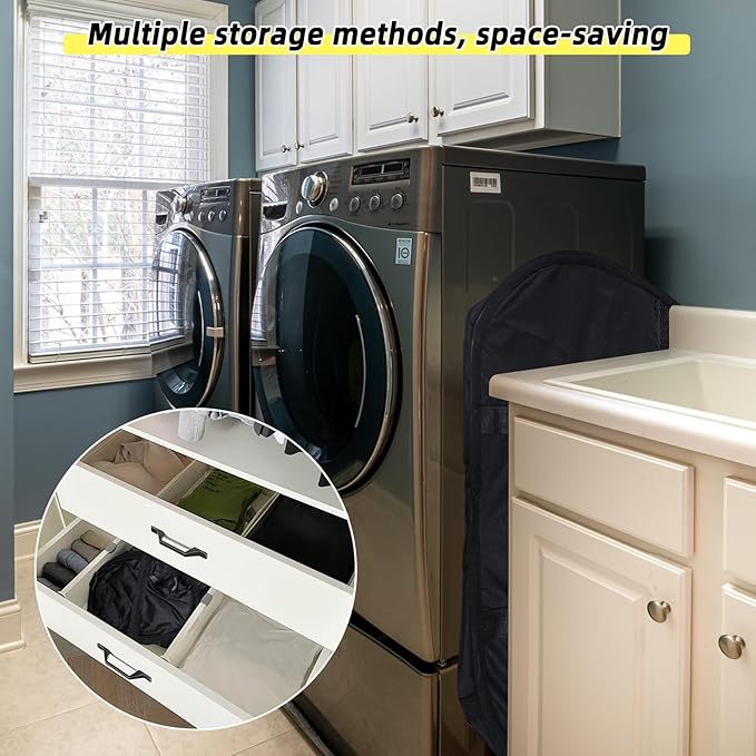 Collapsible Laundry Basket, 90L Foldable Pop Up Laundry Hamper