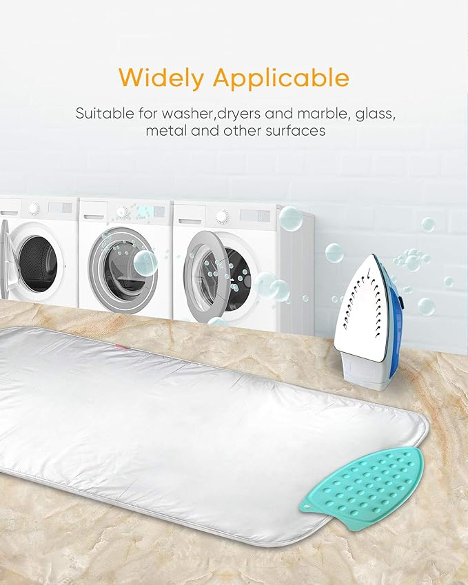 Upgraded Thick Ironing Blanket, Travel Ironing Mat Ironing Pad, Portable