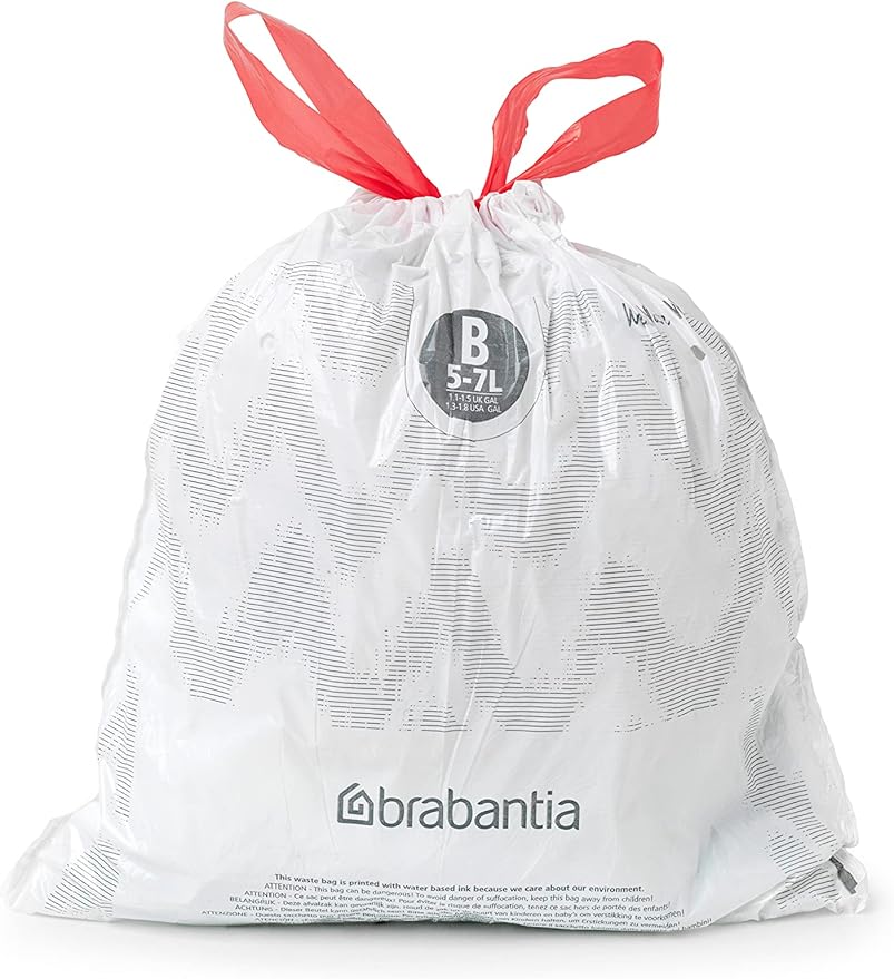 Brabantia PerfectFit Trash Bags Thick Plastic Trash Can Liners