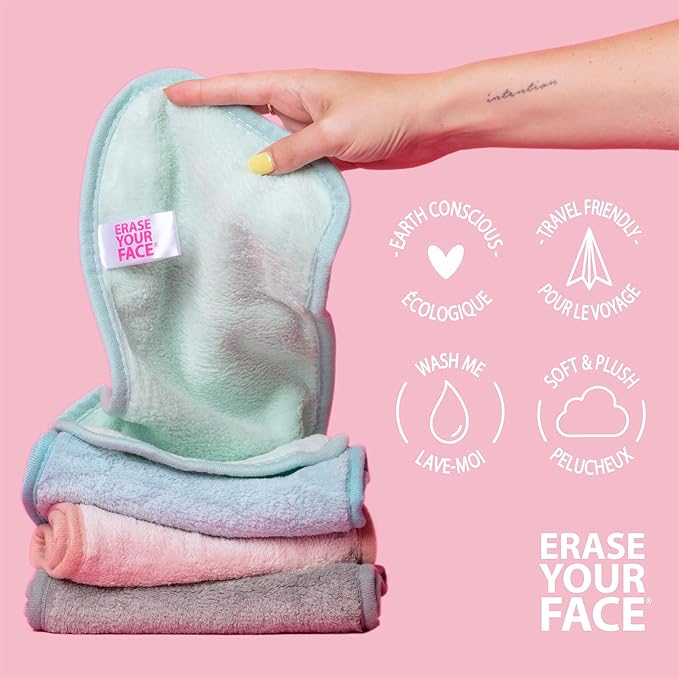 ERASE YOUR FACE Reusable Makeup Remover Cloths