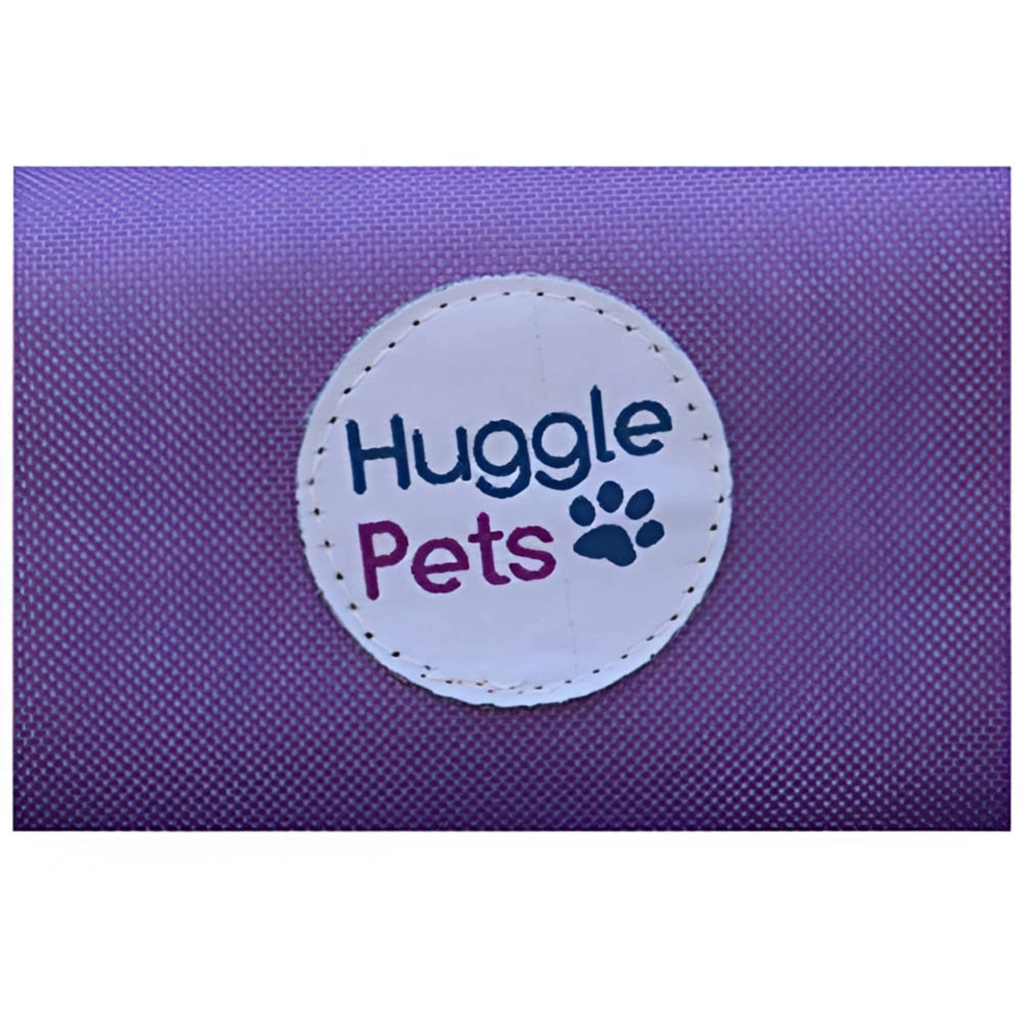 HugglePets Foldable Fabric Pet Crate Carrier - Purple (Large 70 x 52cm) Lightweight & Ventilated Double Door Carrier for Dogs & Cats with Sheepskin Mat. Ideal for Home & Travel.