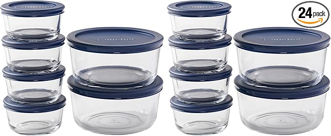Anchor Hocking 12 Piece Glass Storage Containers