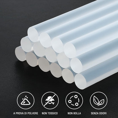 WORKPRO 100 Hot Glue Sticks 200 x 11 mm, Universal Transparent Glue Sticks for Hot Glue Gun, Ideal for DIY, Crafts, Hobbies