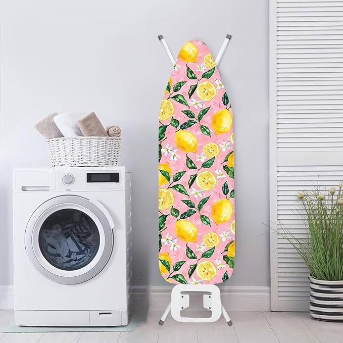 Lemon Ironing Board Cover, Elastic Edge, Heavy Duty Iron Pad Covers Standard