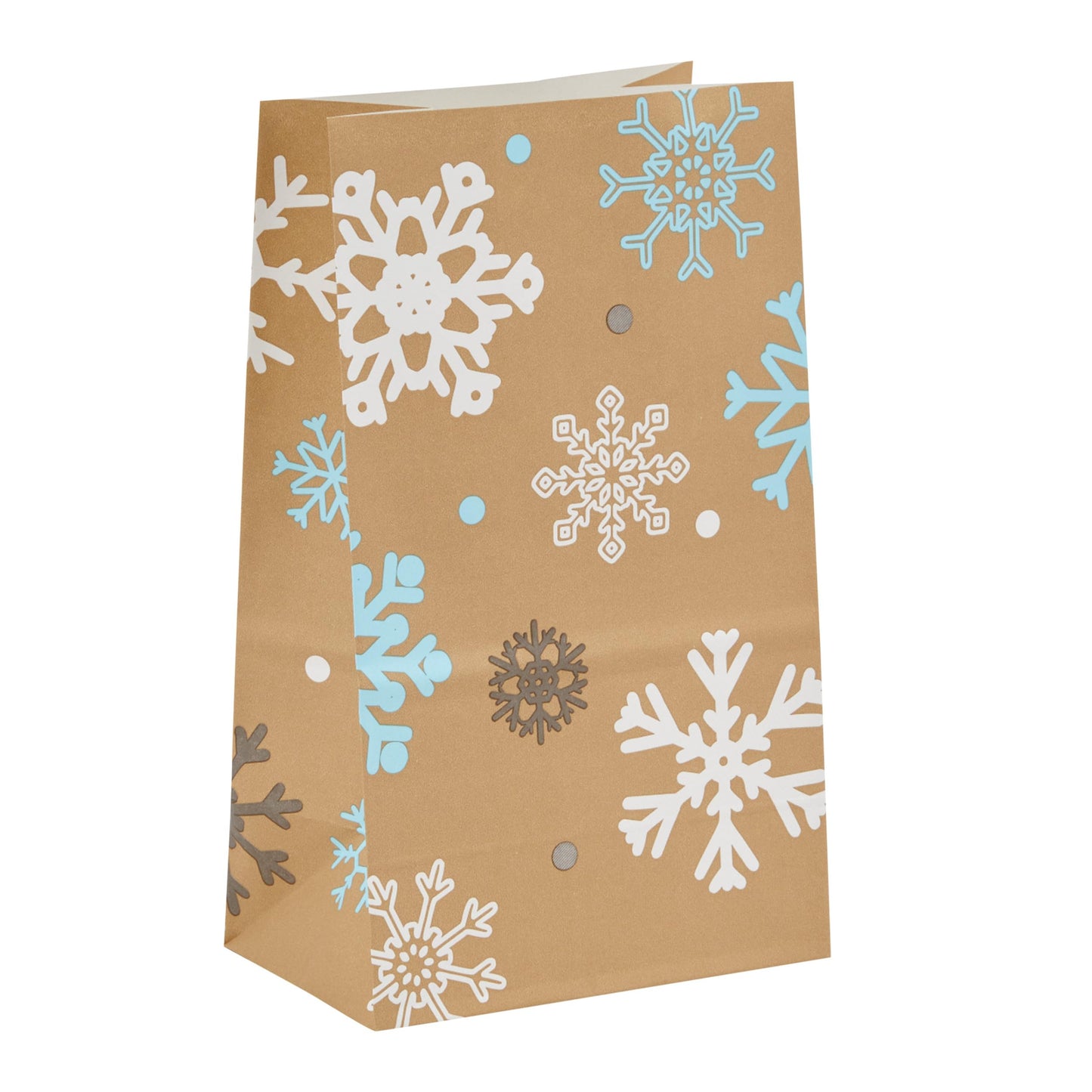 Juvale Paper Winter Gift Bags - 36 Count, 5.15 x 3.2 x 8.5 In, Red & White Snowflake - Reinforced Tear-Resistant Bottom - Snowflake Party Favor & Treat Bags for Snacks & Treats (Pack of 2)