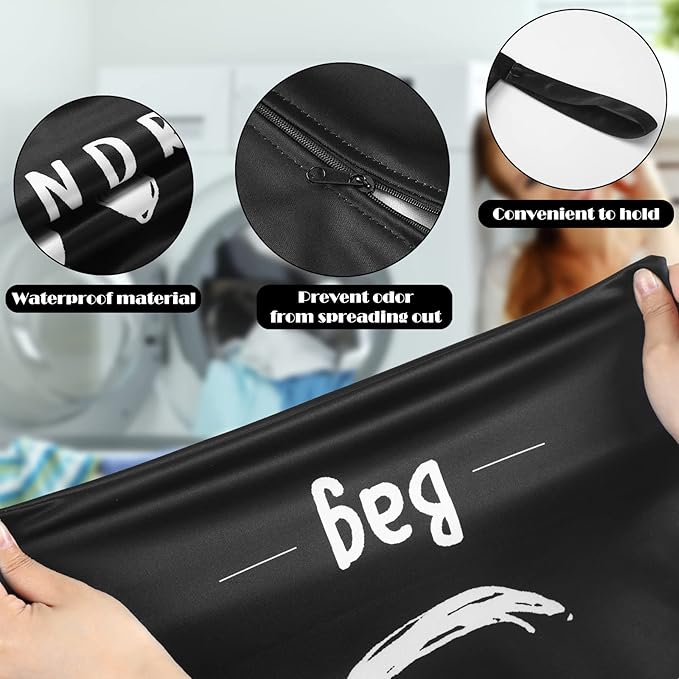 Shappy 2 Pcs Large Travel Laundry Bag Washable Waterproof Wet Dry Large Dirty