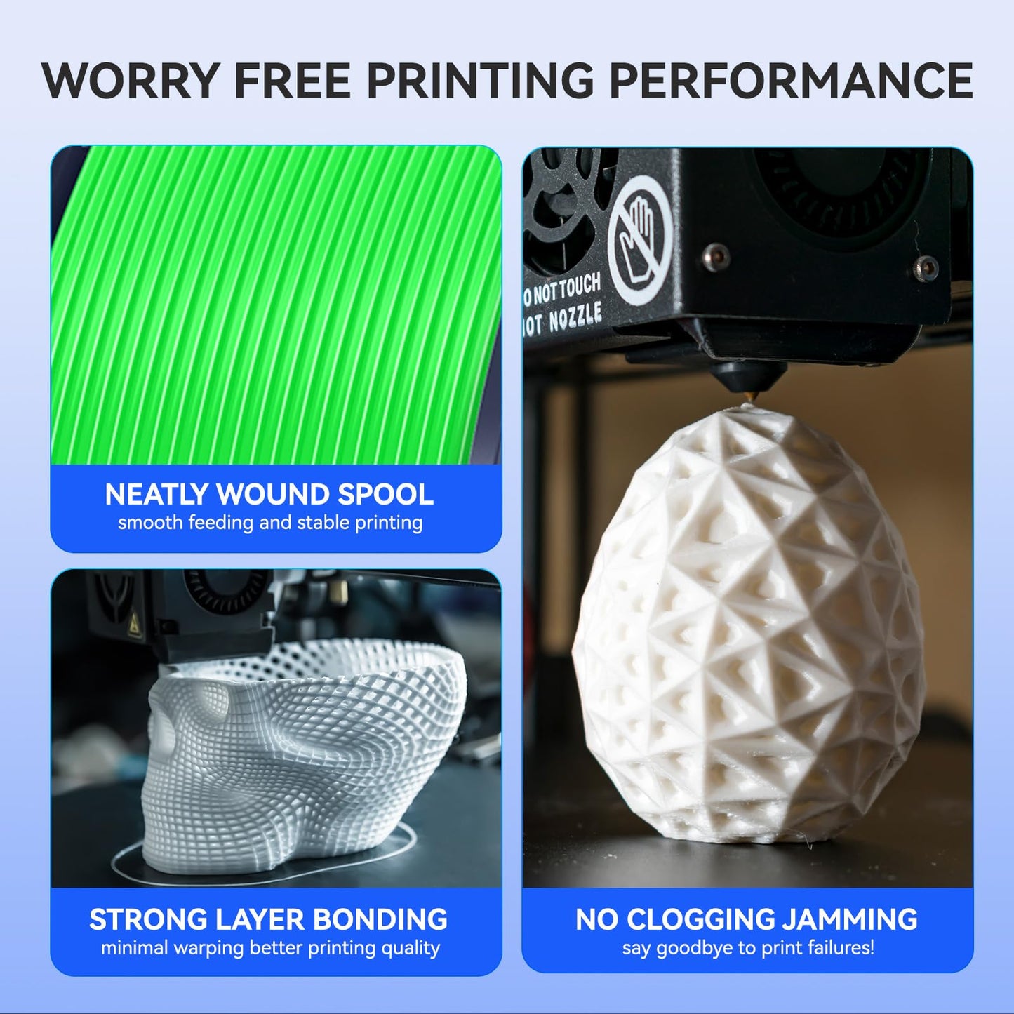 JAYO PLA 1.75mm 1.1KG, Smooth 3D Printer Filament, +/- 0.02mm Accuracy, Neatly Wound, Fits Most FDM Printers, 1.1KG Spool (2.42 LBS), Black