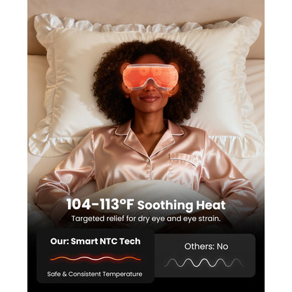 BOB AND BRAD Eye Massager FSA Eligible/HSA Eligible, EyeOasis 2 Heated Eye Mask for Migraines with Music, Smart Migraine Massager Reduce Dry Eyes Improve Sleep, Birthday Gifts for Women Men Mom Dad