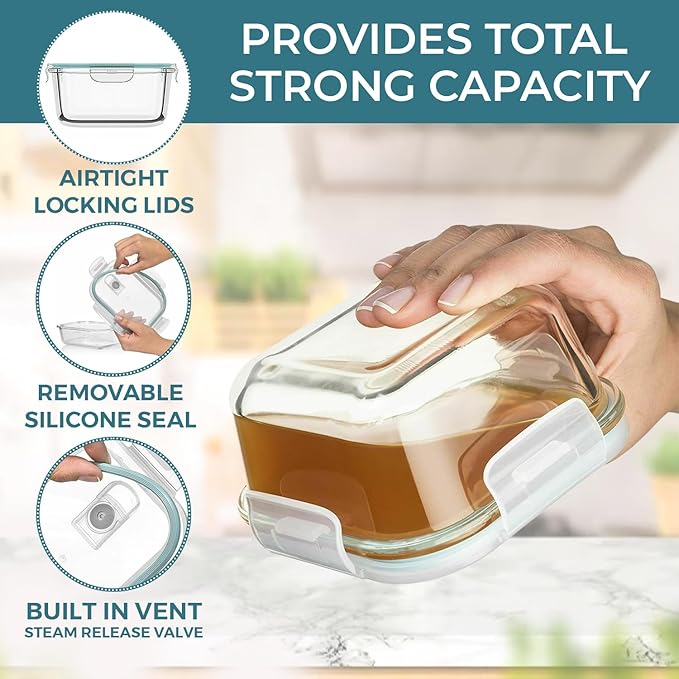 Razab 24 Pc Airtight Glass Food Storage Containers