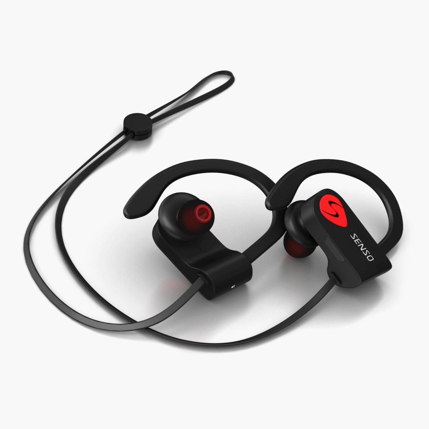 SENSO Bluetooth Headphones, Best Wireless Sports Earbuds w/Mic IPX7 Waterproof HD Stereo Sweatproof Earphones for Gym Running Workout Noise Cancelling Earphones Earbuds Noise Cancelling Headsets