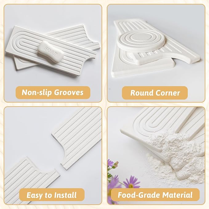 23.6" Faucet Mat for Kitchen Sink, Long Diatomite Fast Drying Stone Sink Tray