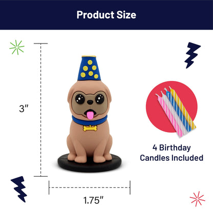 GOOFBALLS Funny Birthday Candle Holder – Humorous Party Decoration & Gag Gift – Quirky Cake Topper for Adults & Friends - Dog
