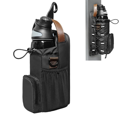 Magnetic Gym Bag for Men and Women, Magnetic Water Bottle Holder for Gym, Small Gym Bag, Gym Gifts for Women and Men (Black-brown, <40 OZ)