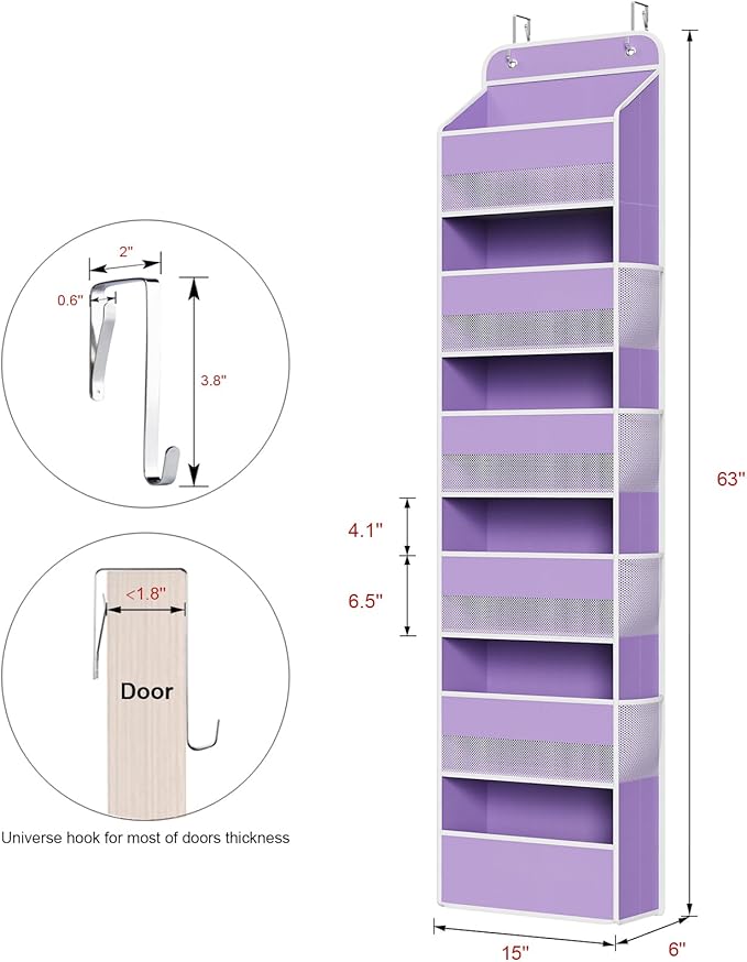 Univivi Over The Door Hanging Organizer