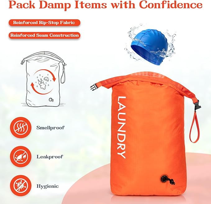 Travel Laundry Bag, Vacuum Compression Dirty Clothes Travel Bag, Waterproof
