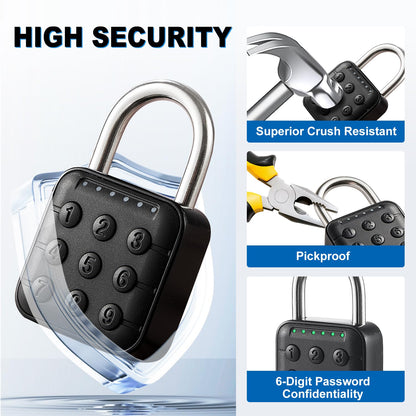 Combination Lock for Locker, Relihom Padlock with Code, Gym Locker Lock, High Security Keyless Entry Padlock for Gym, School, Gates, Outdoor, IP67 Waterpro (Basic Lock)