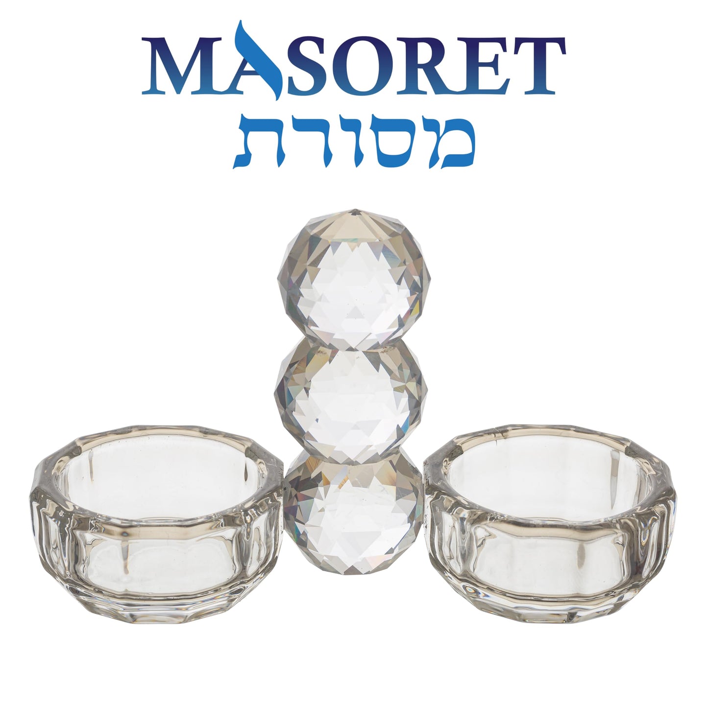 Elegant Crystal Saltie 12×14 cm – Premium Transparent Glass Jewish Crystal Saltie for Shabbat Table Décor, Holiday Meals & Home Display – Classic Elegant Design, 4.70″ × 5.50″