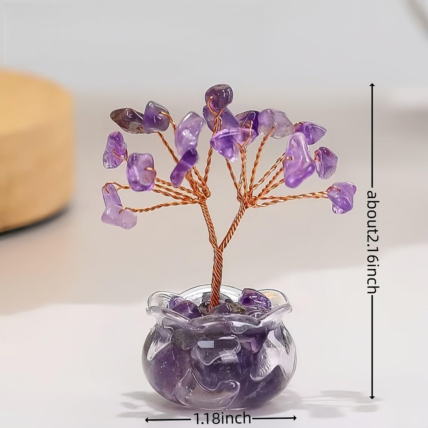 DUKIZA Crystal Tree Home Decor,12PC Crystal Tree Set of Life, mini Crystal Trees Chakra Decor for Home, 7 Chakra Gemstone Tree Crystals Decorations Suitable for Any Place (12PC style1)
