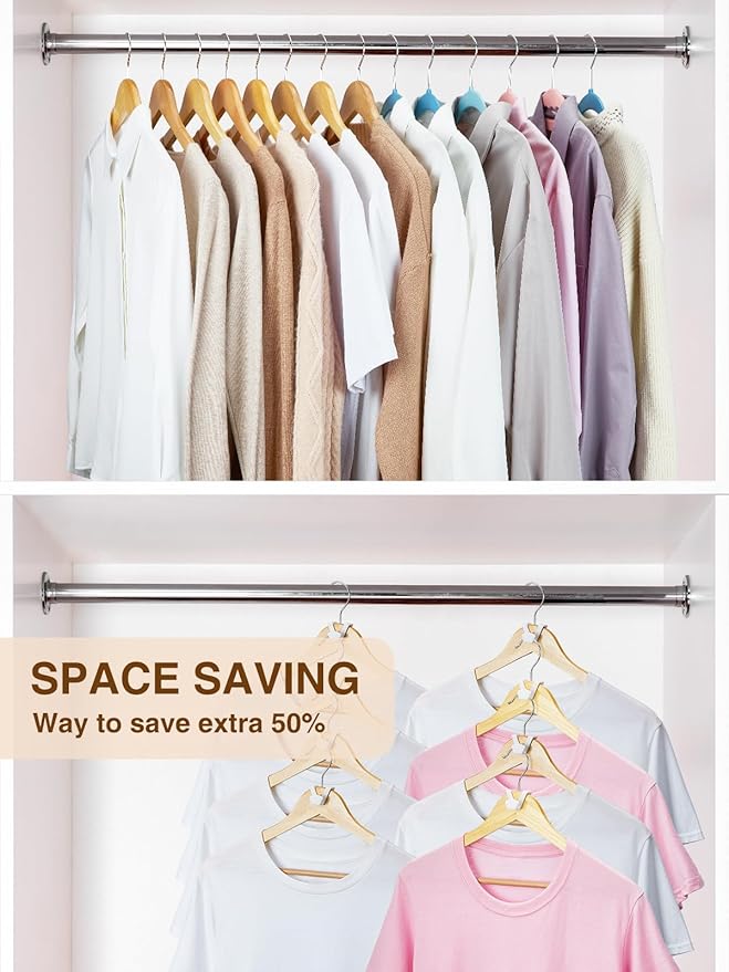 Smartor Clothes Hanger Connector Hooks 120 Pack, Closet Storage and