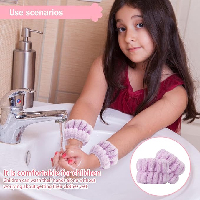8pcs Wrist Bands for Washing Face, Absorbent Face Washing Wristbands,