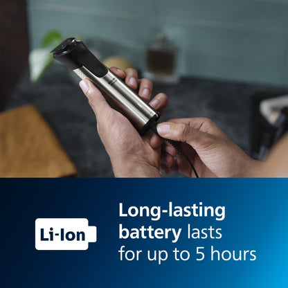 Philips Norelco Multigroom 7000 Series, All-in-One Trimmer, Beard Trimmer and Hair Clipper, 23-Piece Men's Grooming Kit for Beard, Face, Nose, Ear, Body, with Titanium Blades, Travel Pouch, MG7970/49