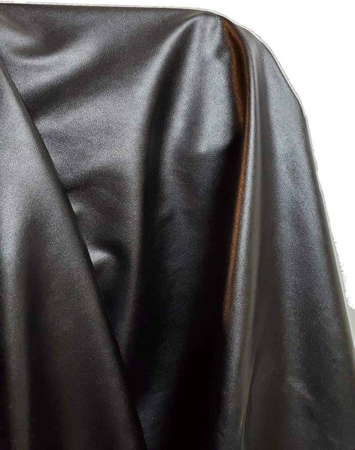 NAT Leathers | Black Garment Soft Faux Vegan Leather PU | by The Yard Synthetic