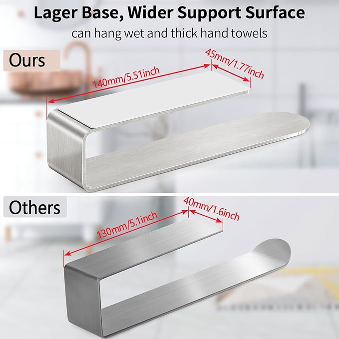 Adhesive Hand Towel Holder, 8 Inch Towel Holder