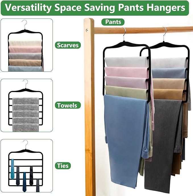 Pants Hangers Space Saving, 5P Scarf Hangers