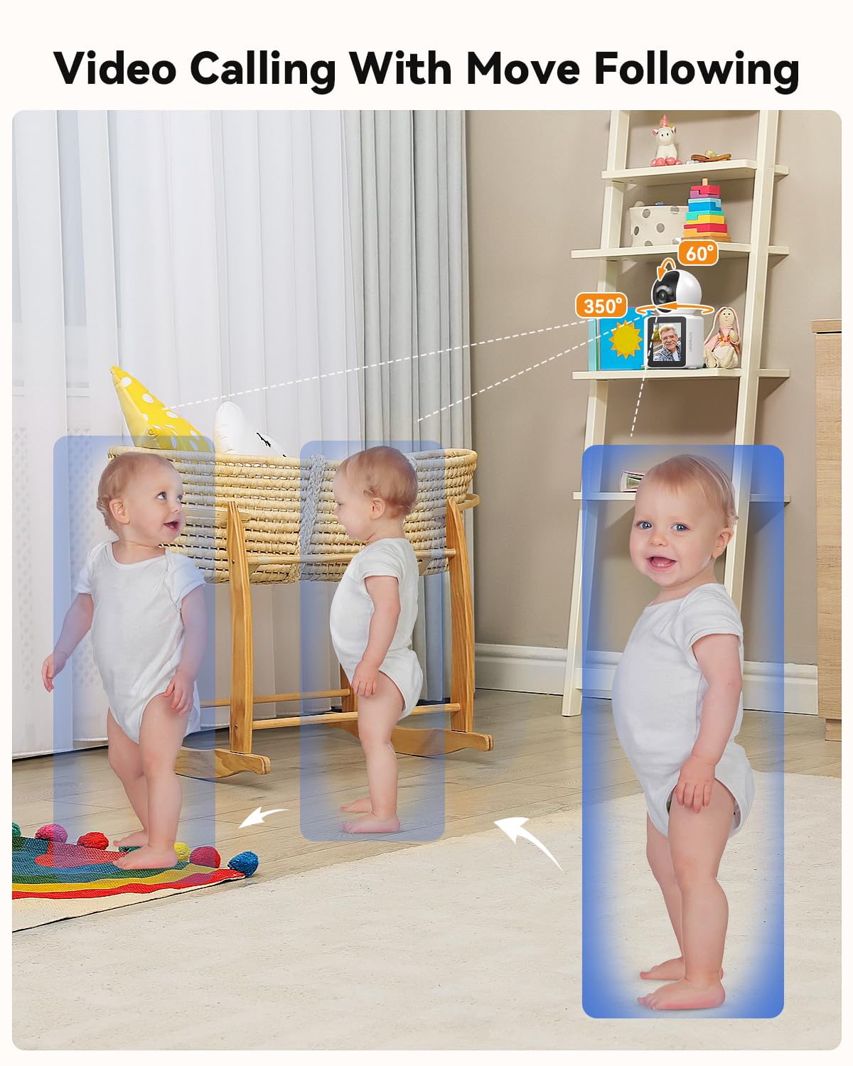 TMEZON Video Pet Dog Camera Indoor Two Way Wireless Security Camera Monitor 1080P with Phone app and Motion Detection,Baby/Elderly/Nanny Audio Calling Device Pan Tilt