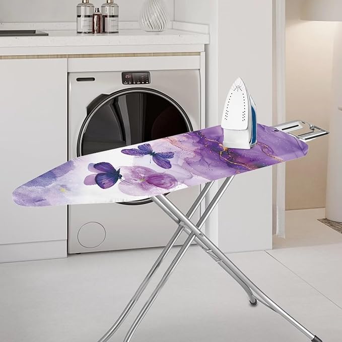 Purple Butterfly Ironing Board Cover Marble Iron Board Cover Protector Novelty