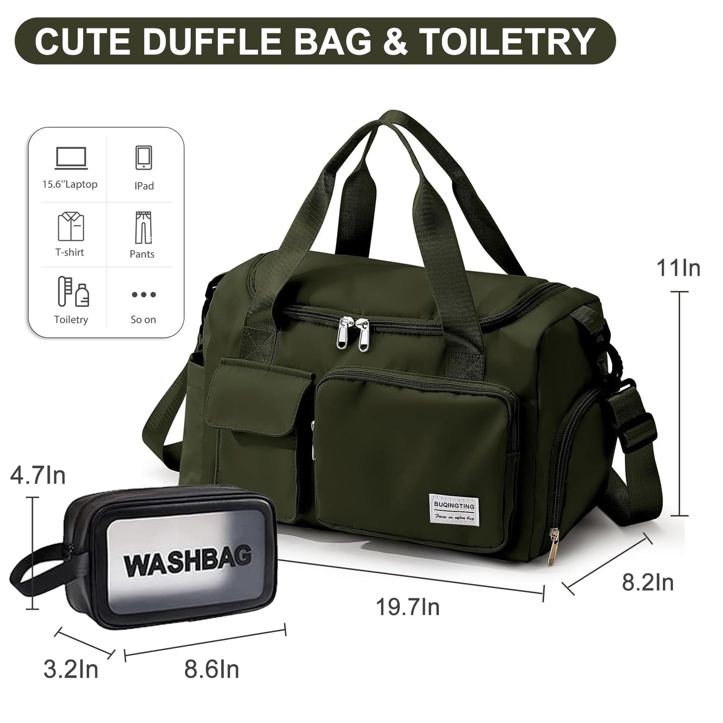Small Gym Bag for Women, Travel Duffle Bag Carry On Weekender Bag with Shoe Compartment, 02#black, Gym Bag & Toiletry Bag, Gym Bag&toiletry Bag